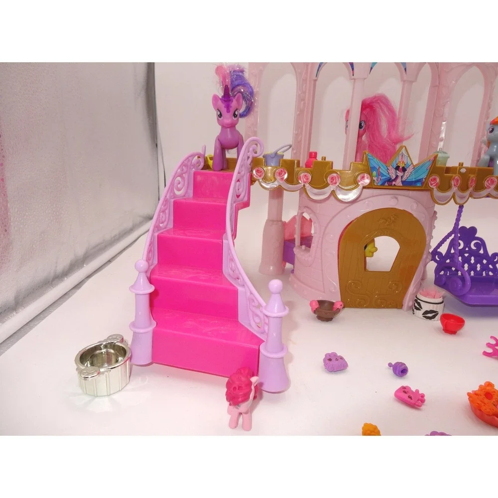 My Little Pony Crystal Empire Castle Playset Pink Purple Gold with Figures